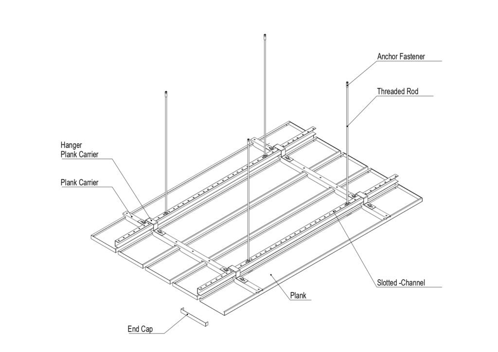 Plank Ceiling Systems | Metal Edge